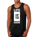 Mens Fitness Tank Top Graphic T-shirt Life is Good