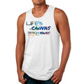 Mens Fitness Tank Top Graphic T-shirt Life's a Canvas Design Yours