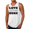 Mens Fitness Tank Top Graphic T-shirt Love Lives Here