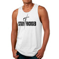 Mens Fitness Tank Top Graphic T-shirt Stay Focused Black Print