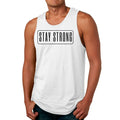 Mens Fitness Tank Top Graphic T-shirt Stay Strong Print