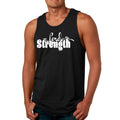 Mens Fitness Tank Top Graphic T-shirt the Lord is my Strength Print