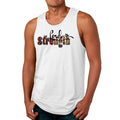 Mens Fitness Tank Top Graphic T-shirt the Lord is my Strength Print