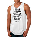 Mens Fitness Tank Top Graphic T-shirt the Lord is my Strength