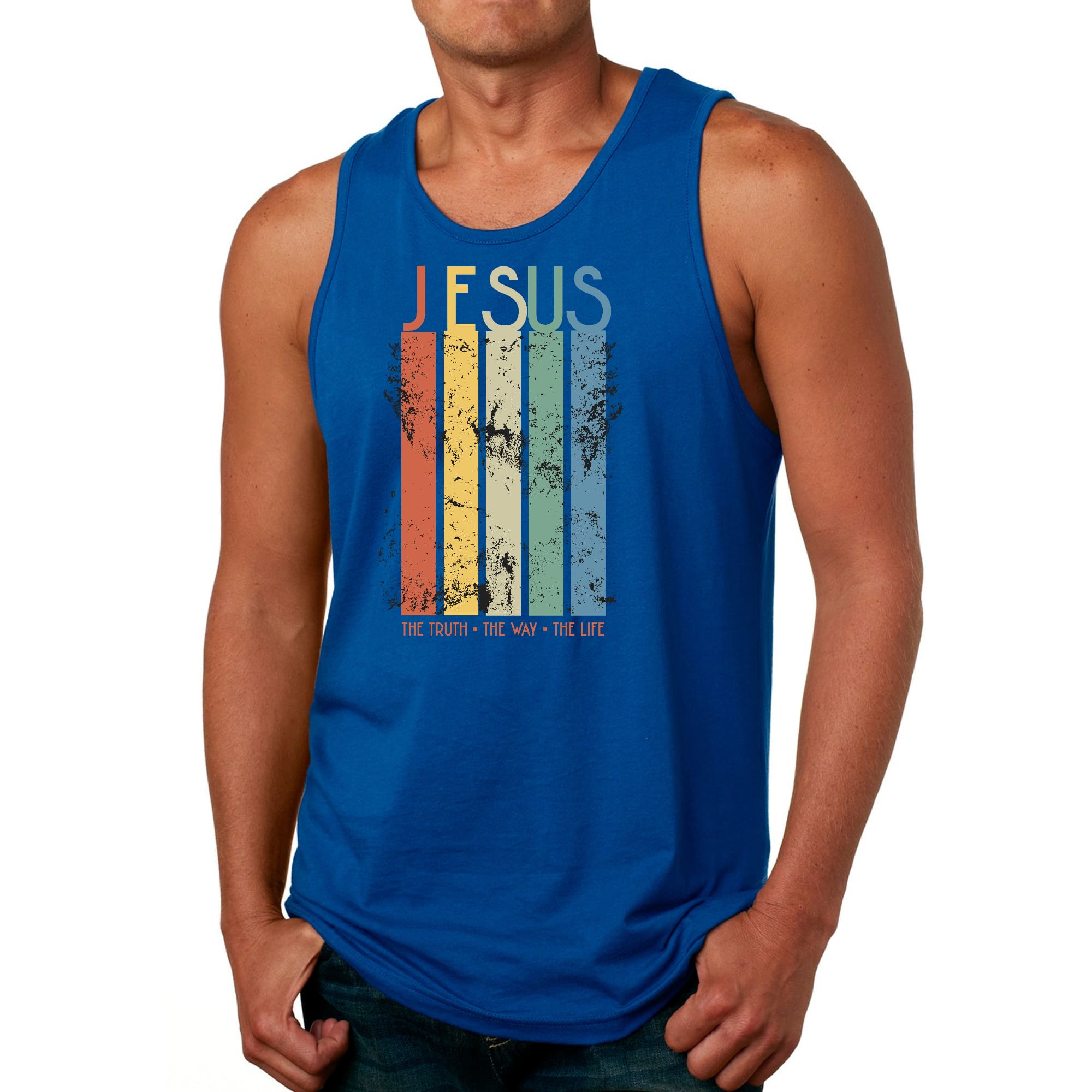Mens Fitness Tank Top Graphic T-shirt the Truth the Way the Life