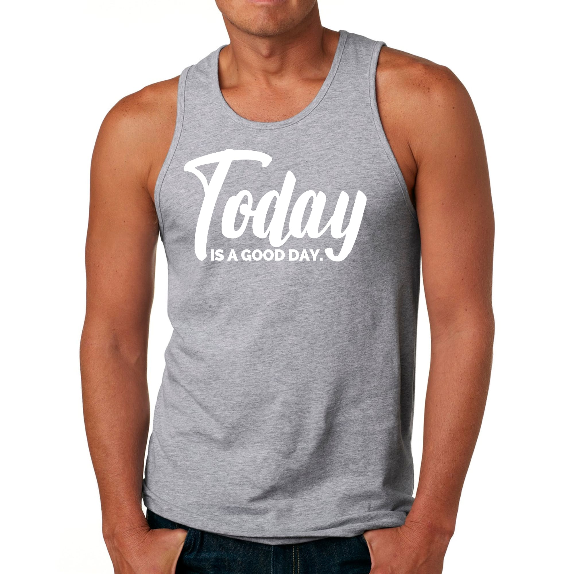 Mens Fitness Tank Top Graphic T-shirt Today is a Good Day