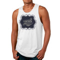 Mens Fitness Tank Top Graphic T-shirt Vintage Premium Quality Black