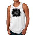 Mens Fitness Tank Top Graphic T-shirt Vintage Premium Quality Black