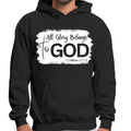 Mens Graphic Hoodie All Glory Belongs to God Christian Illustration