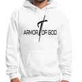 Mens Graphic Hoodie Armor of God Black Illustration