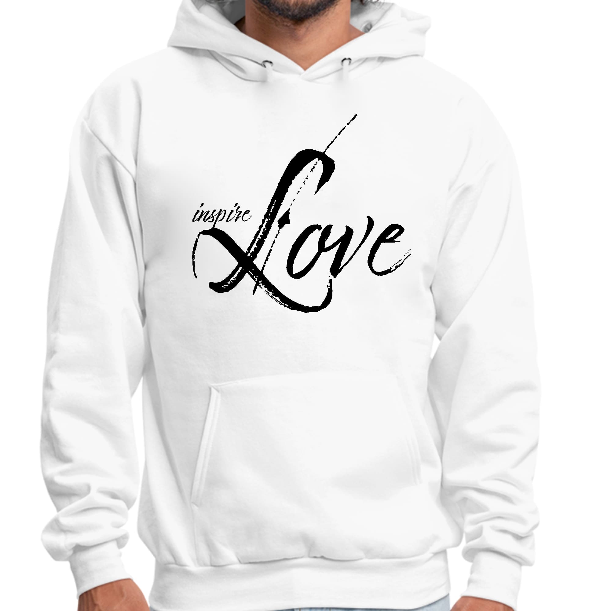 Mens Graphic Hoodie Inspire Love