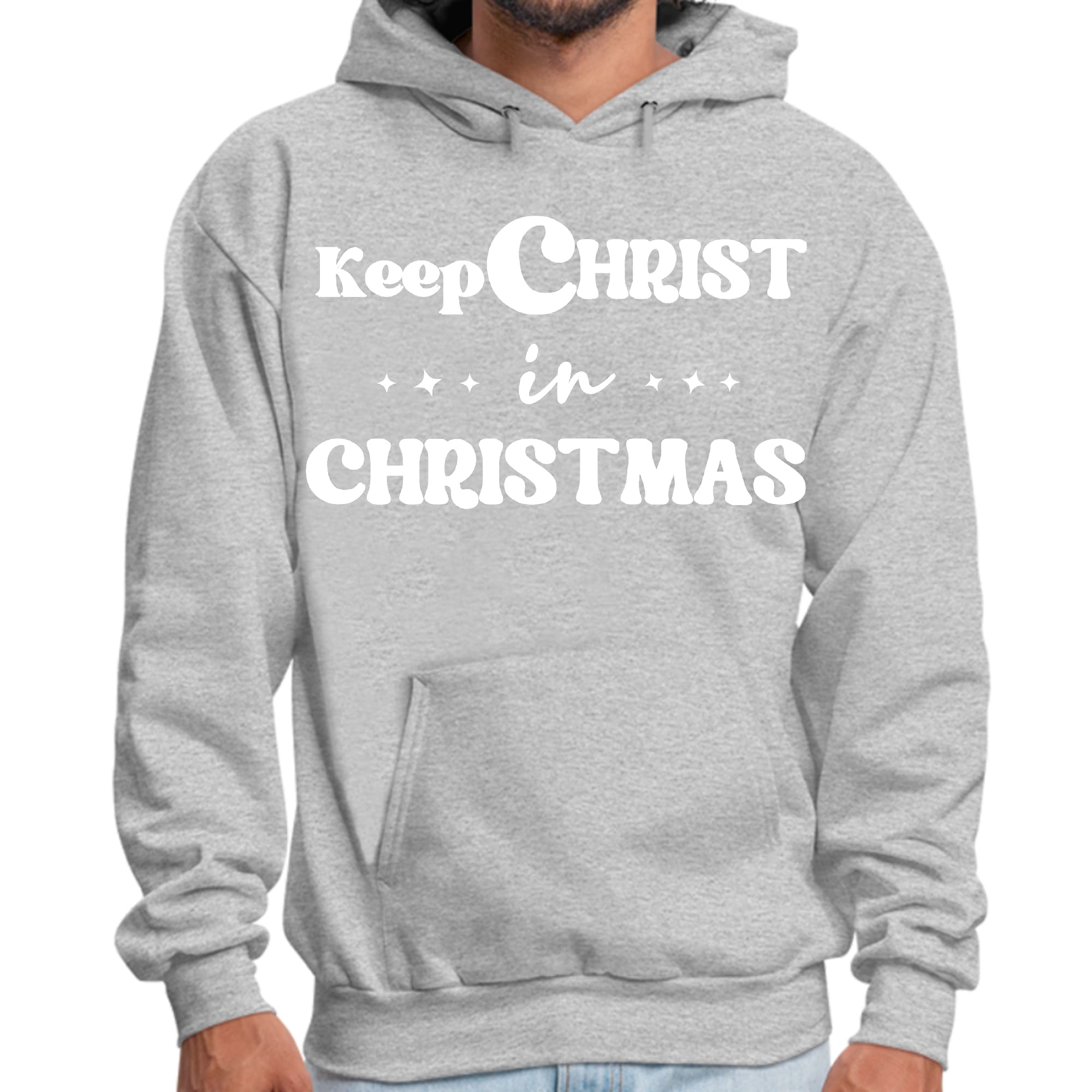 Mens Graphic Hoodie Keep Christ in Christmas - Christian Holiday