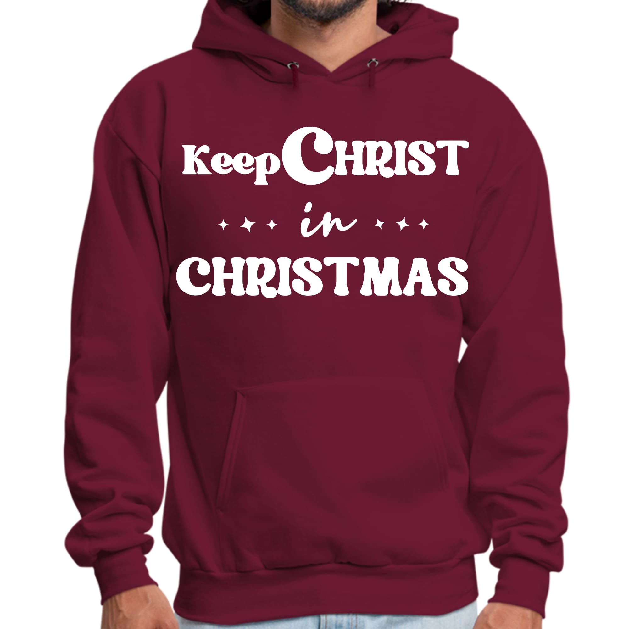 Mens Graphic Hoodie Keep Christ in Christmas - Christian Holiday