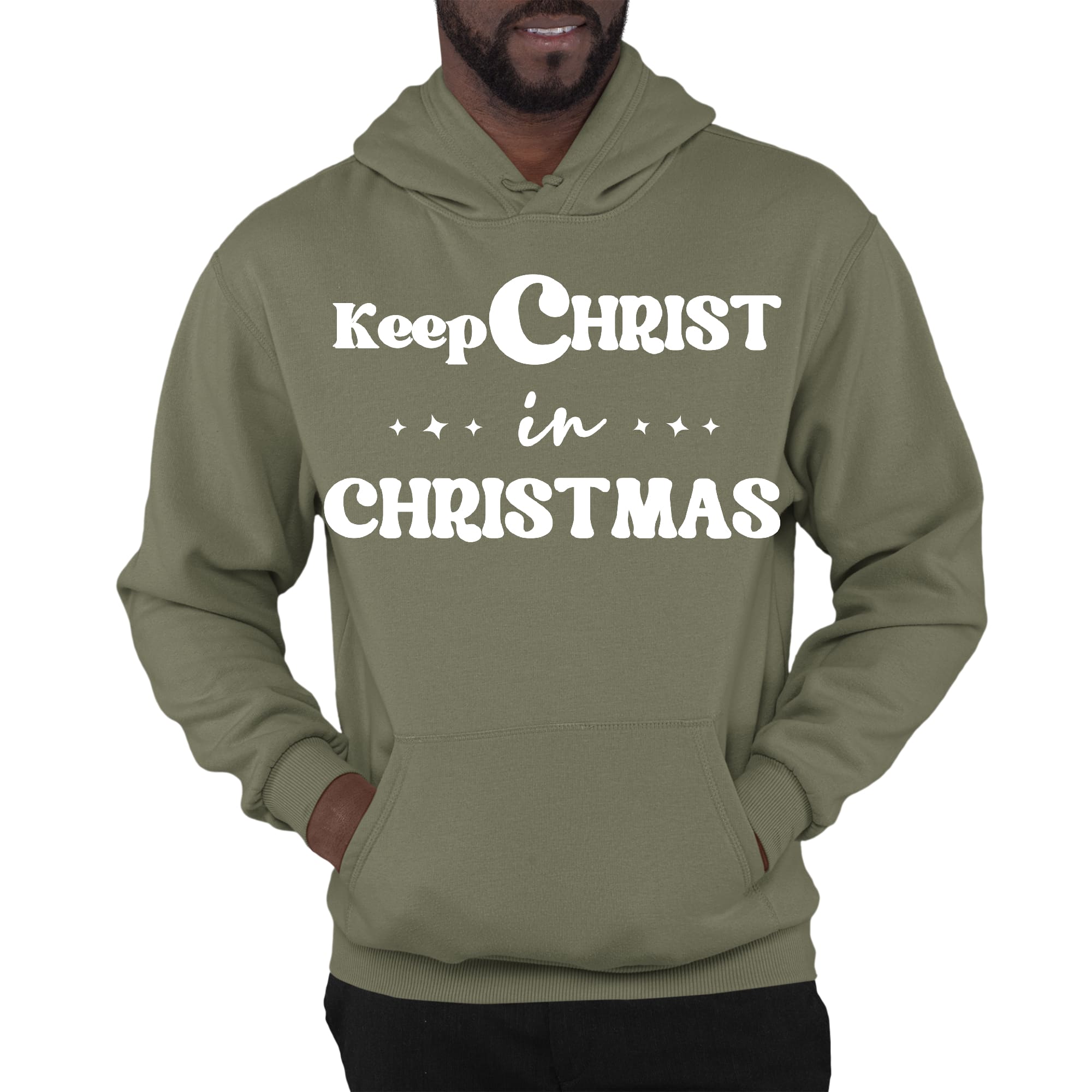 Mens Graphic Hoodie Keep Christ in Christmas - Christian Holiday