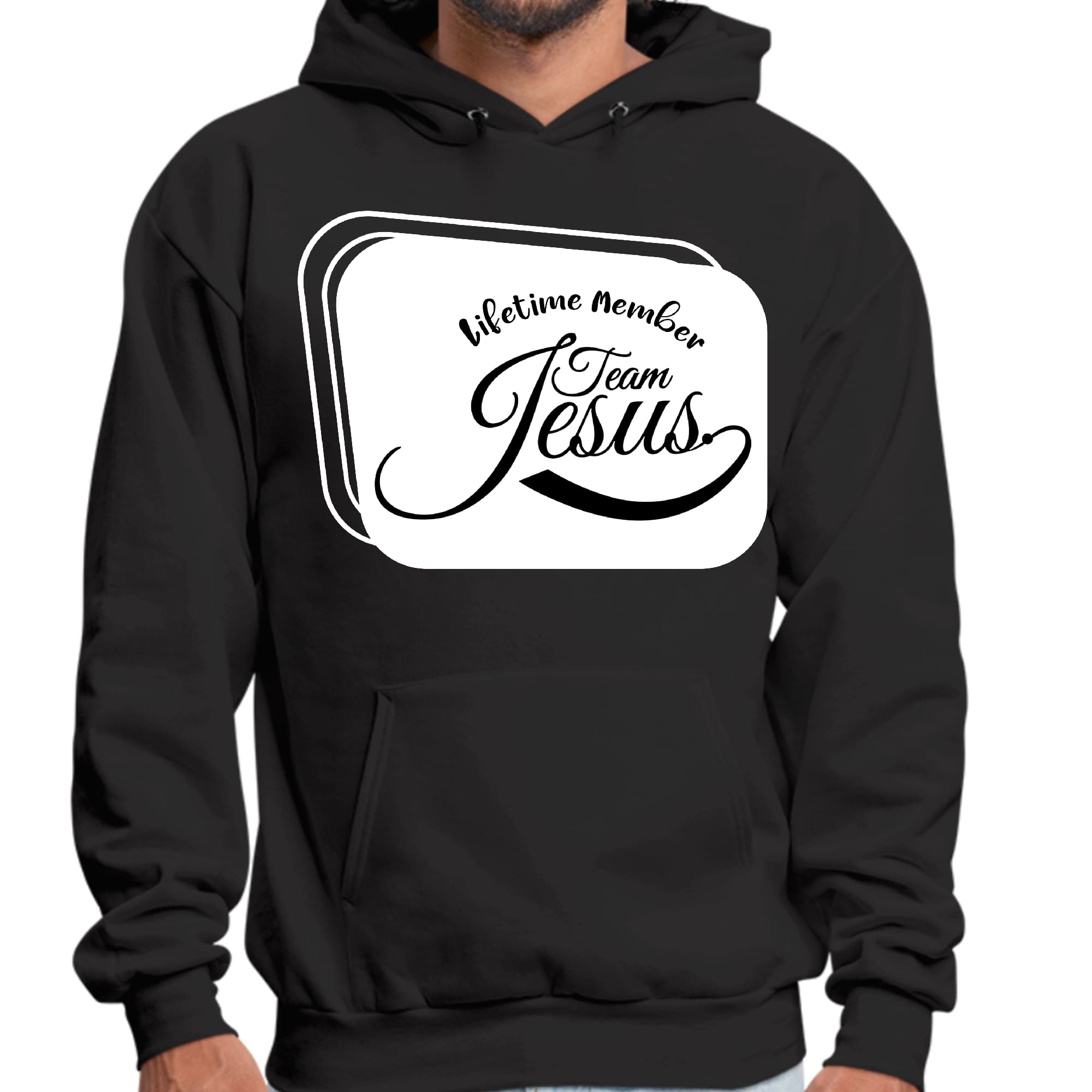 Mens Graphic Hoodie Lifetime Member Team Jesus