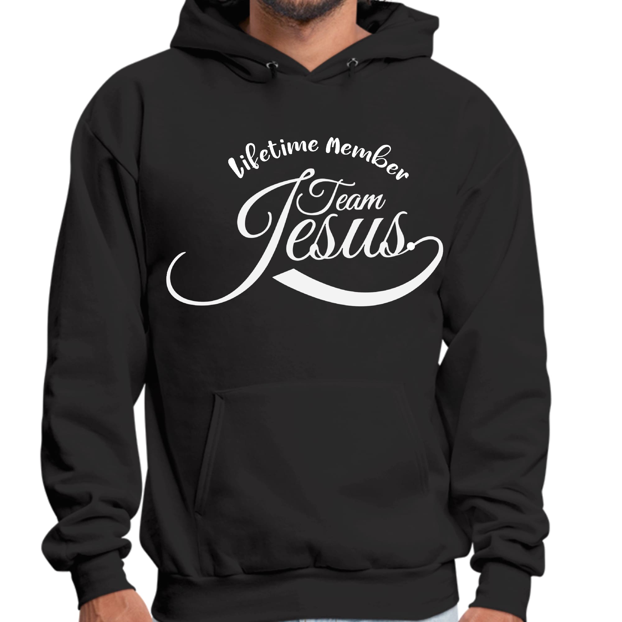 Mens Graphic Hoodie Lifetime Member Team Jesus