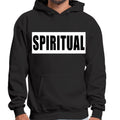 Mens Graphic Hoodie Spiritual White Colorblock Illustration