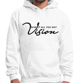 Mens Graphic Hoodie Vision - Give it All you Got - Black