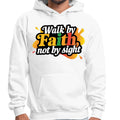 Mens Graphic Hoodie Walk by Faith - not by Sight