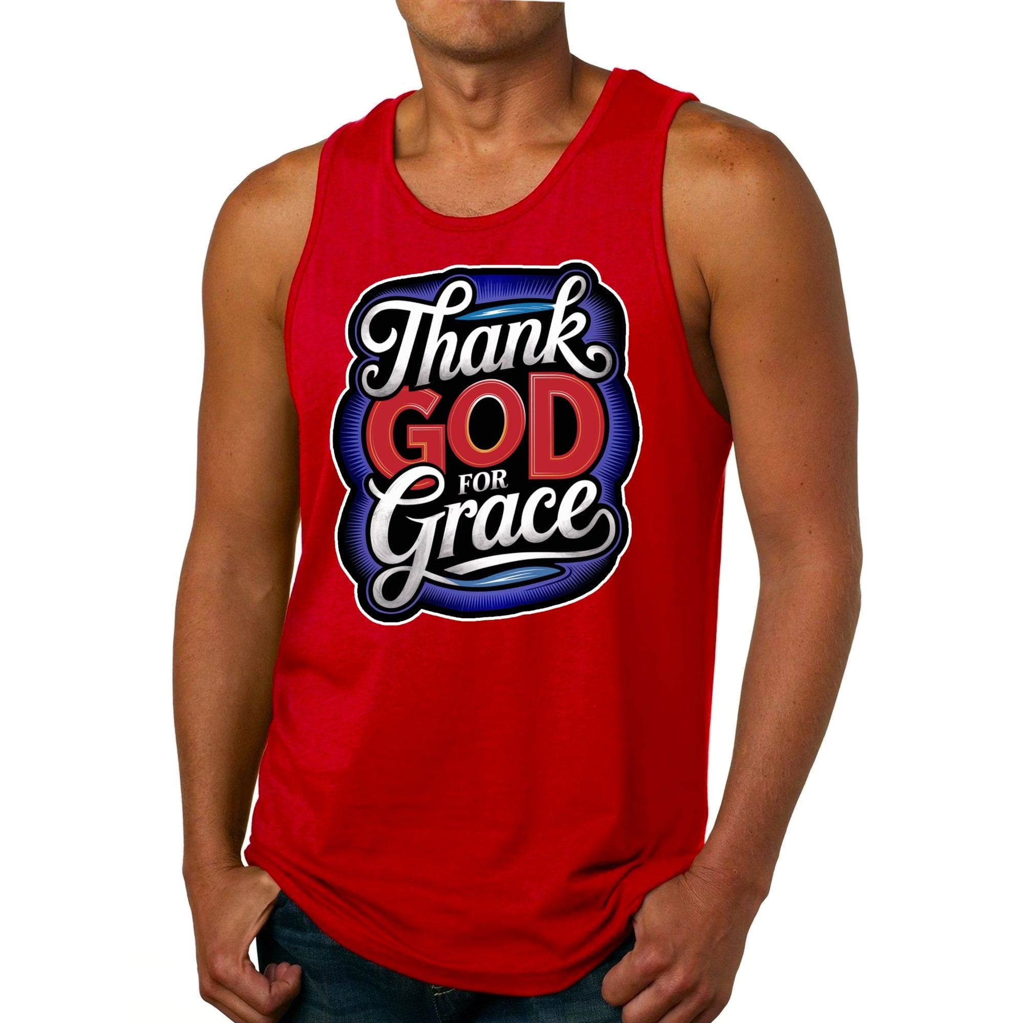 Mens Tank Top - Thank God for Grace