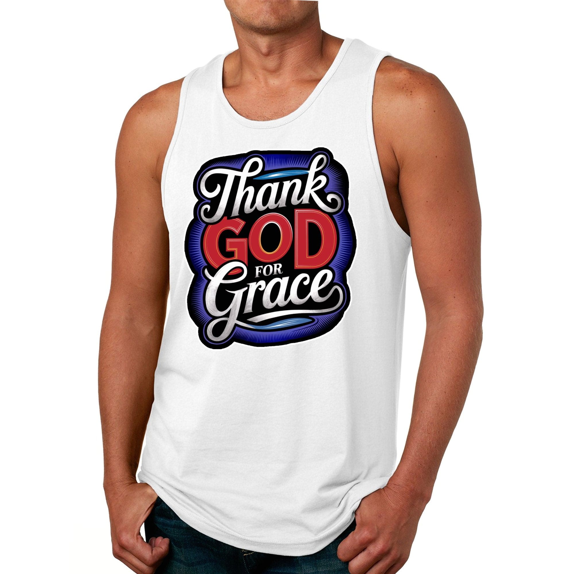 Mens Tank Top - Thank God for Grace