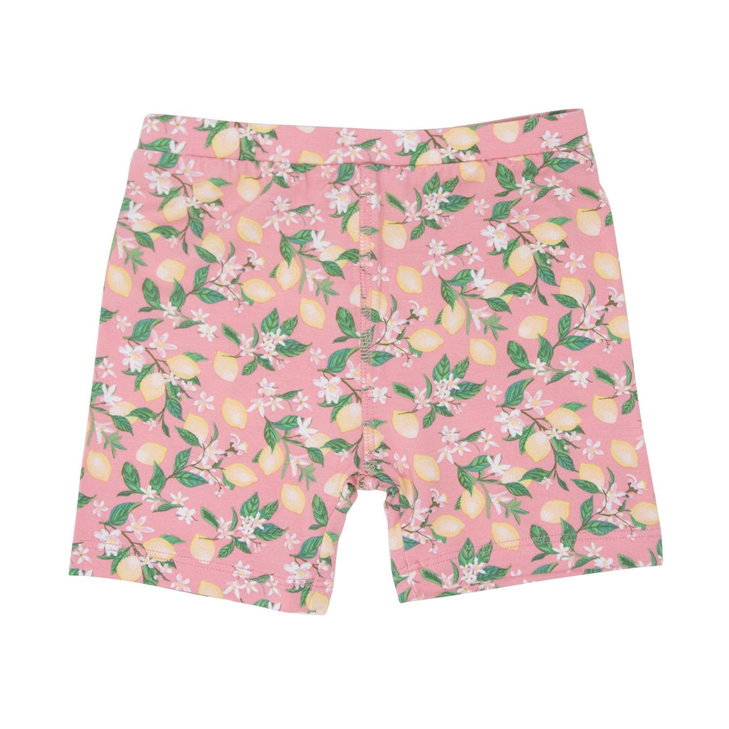 Pink Lemon Floral Print Summer Pajama Set