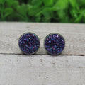 Unicorn Shimmer Druzy Stud Earrings