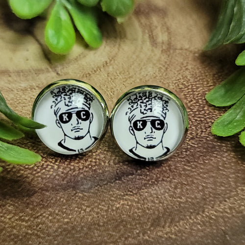 15 Mahomes Glass Stud Earrings Hylidae Boutique