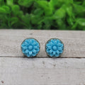 Blue Dahlias Earrings