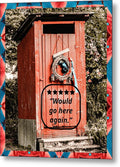 5 Star Rated Rustic Outhouse with Wreath - Metal Print