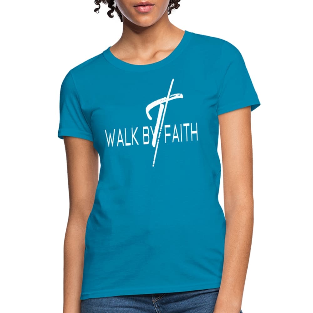 Womens Graphic T-shirt - Walk by Faith Tee