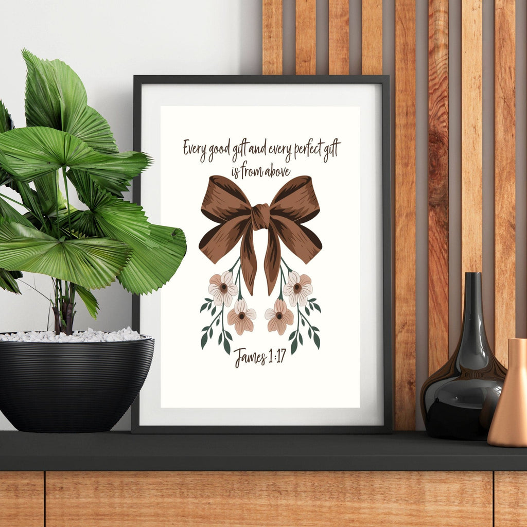 Wall Decor Giclee Poster Art Print - Every Good Gift and Every Perfect Gift Art
