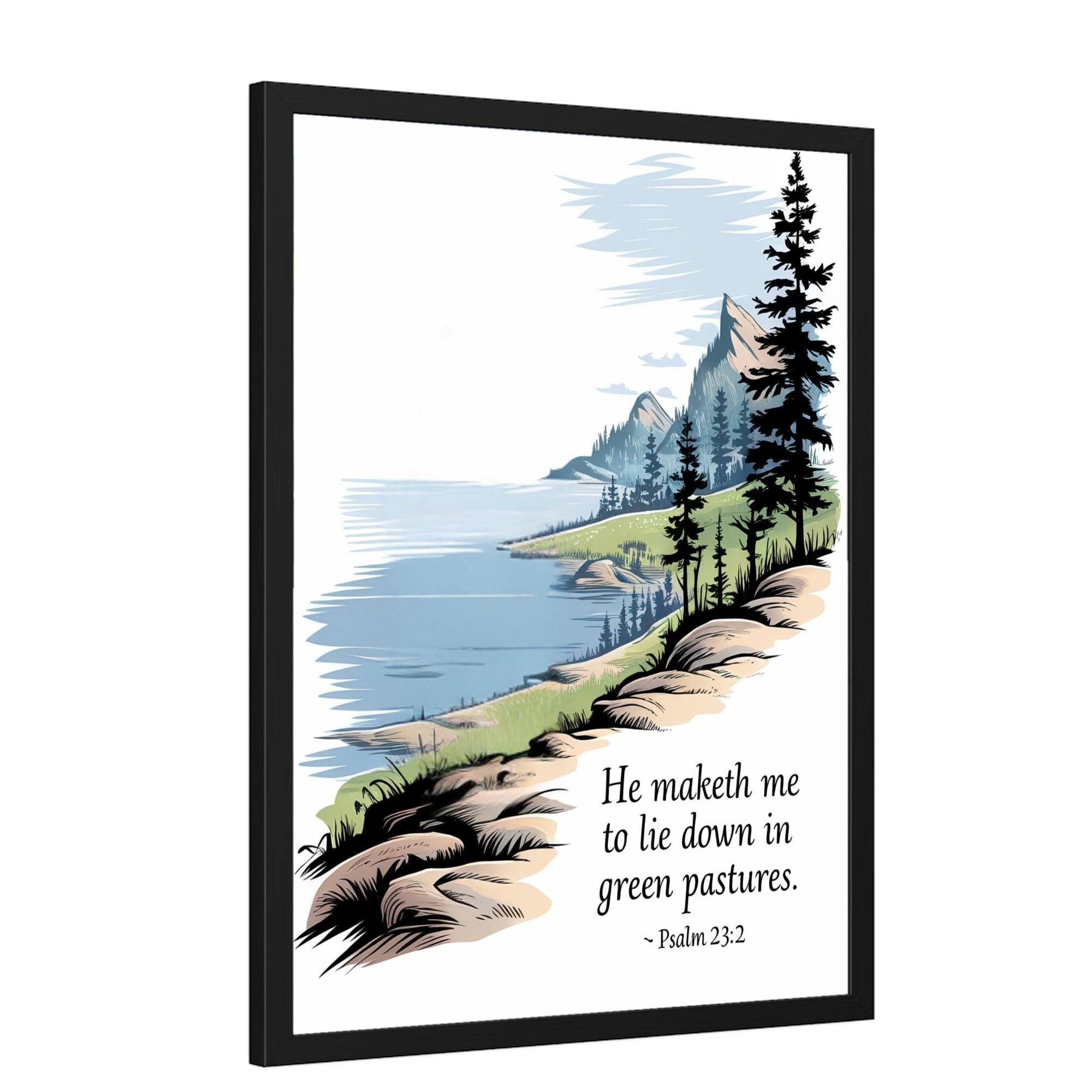 Giclee Faith Inspired Tranquil Ocean Horizon Landscape Uplifting Serenity Decor