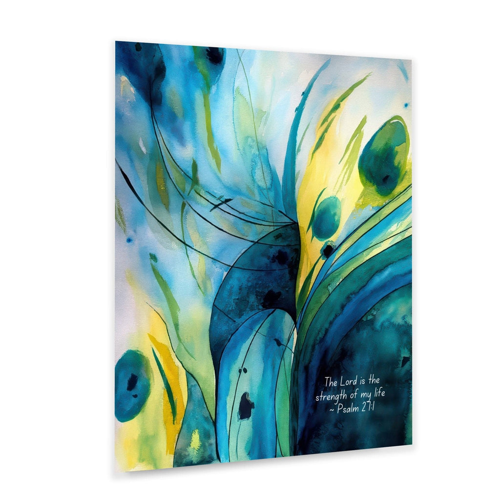 Wall Decor - Giclee Poster Art Print - Inspiration Art Print Psalm 27:1