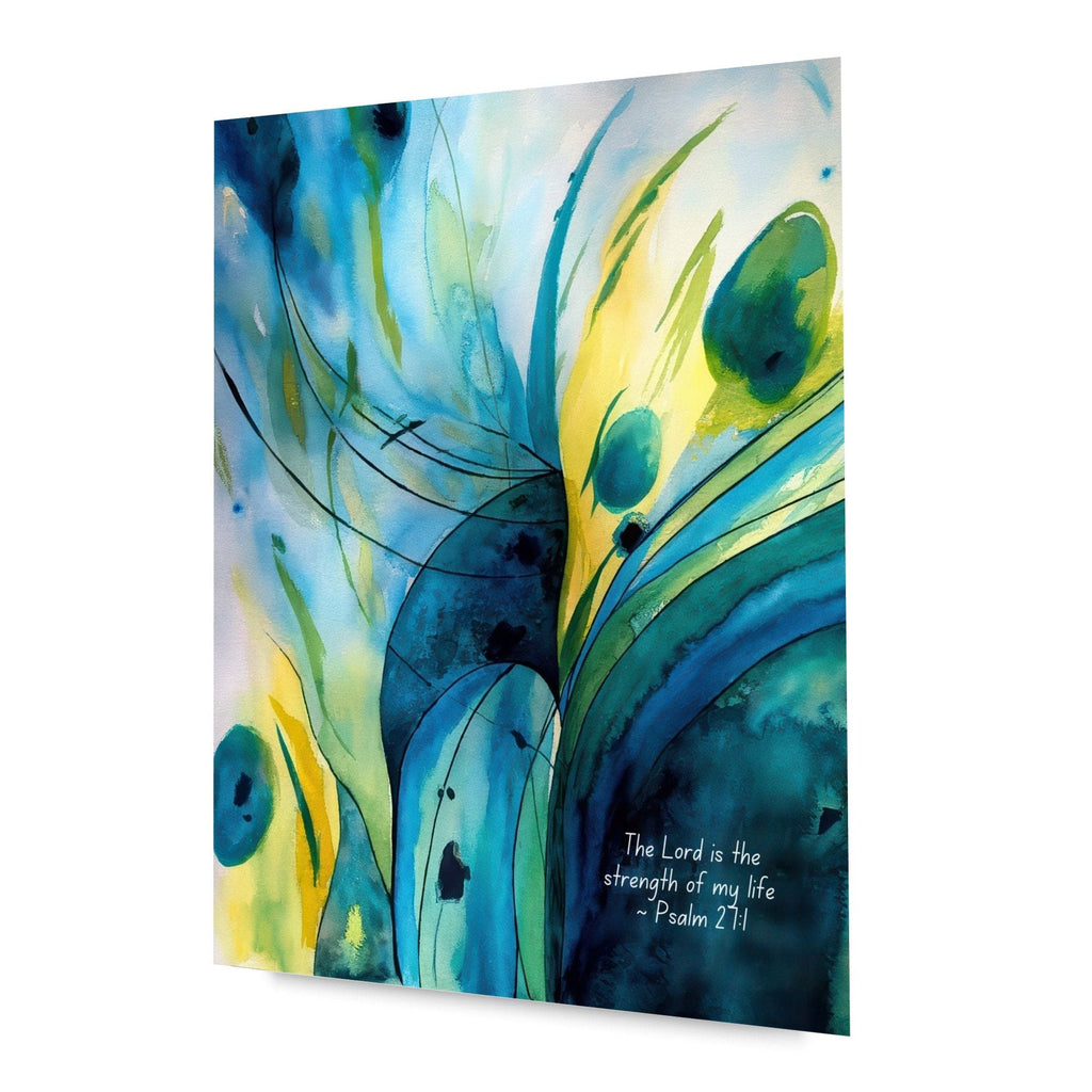 Wall Decor - Giclee Poster Art Print - Inspiration Art Print Psalm 27:1