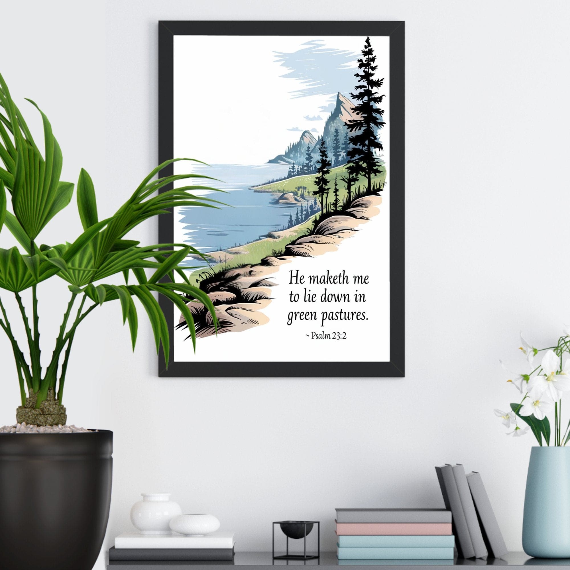 Giclee Faith Inspired Tranquil Ocean Horizon Landscape Uplifting Serenity Decor