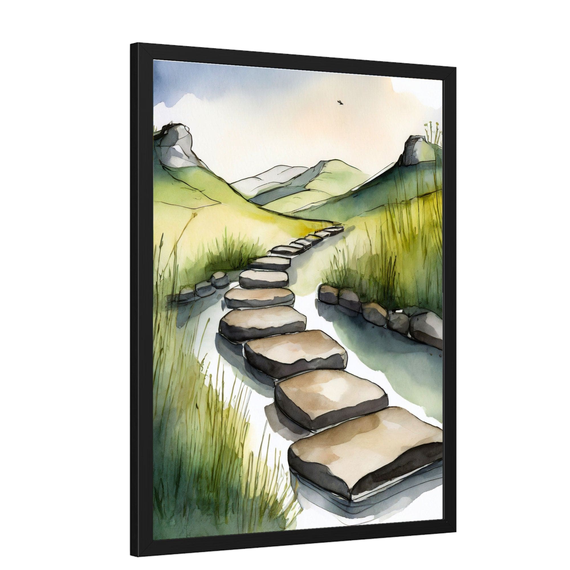 Wall Decor Giclee Poster Art Print - Stepping Stones Nature Inspiration
