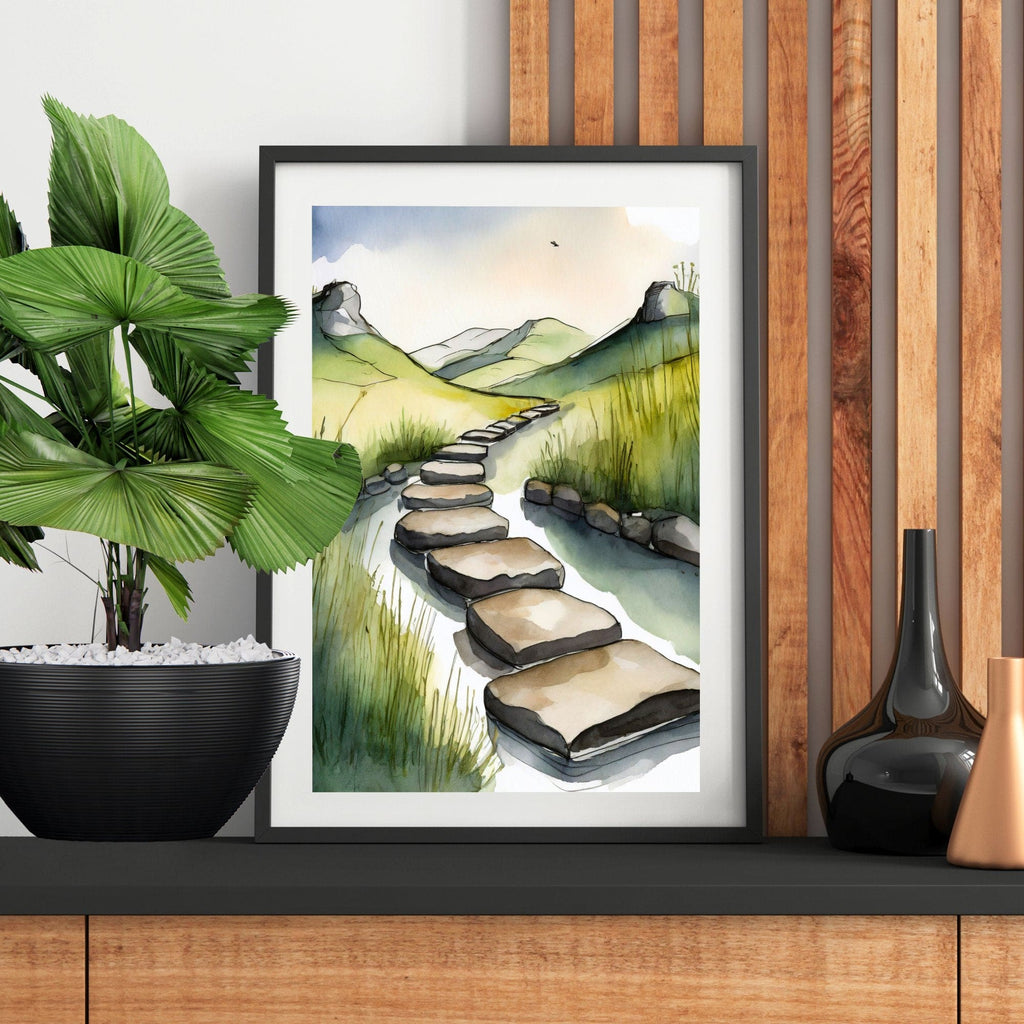 Wall Decor Giclee Poster Art Print - Stepping Stones Nature Inspiration
