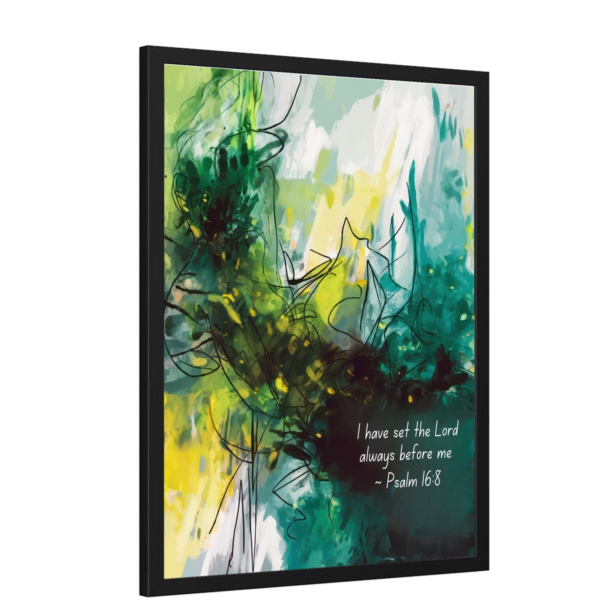 Wall Decor - Giclee Poster Art Print - Inspiration Artwork - Psalm 16:8
