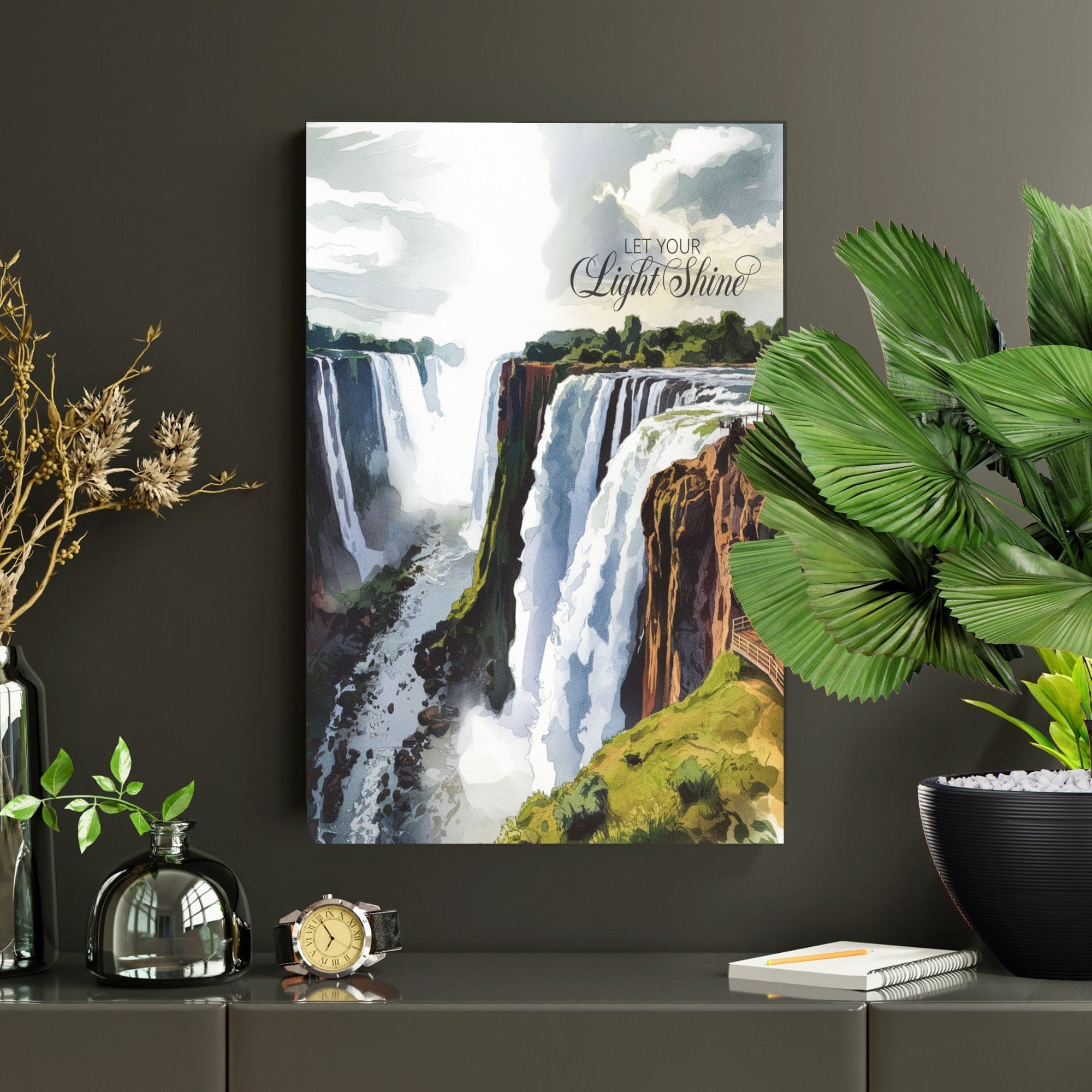 Wall Decor Giclee Poster Art Print - Let your Light Shine Inspirational Artwork