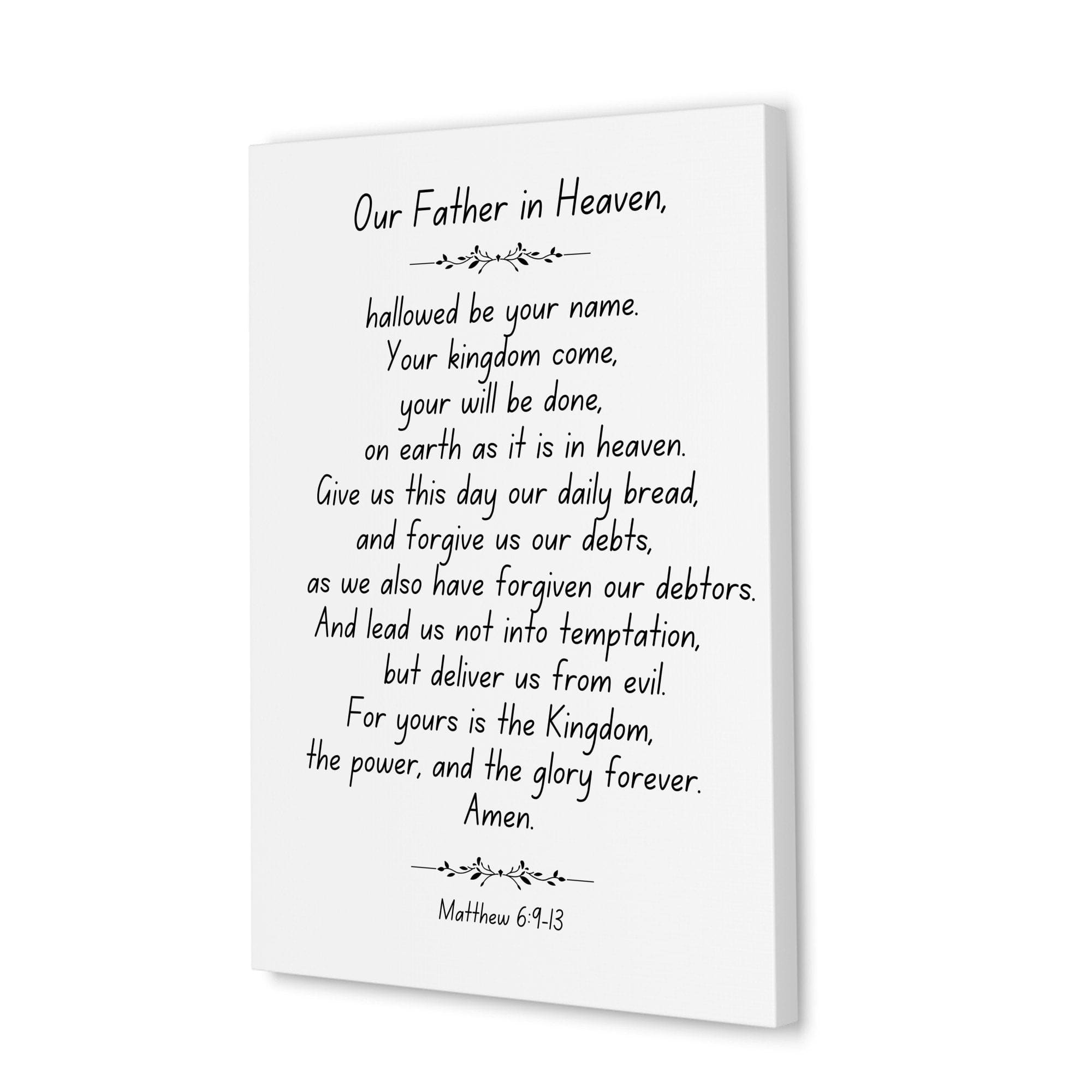 Wall Decor Giclee Poster Art Print - our Father in Heaven Inspirational Artwork