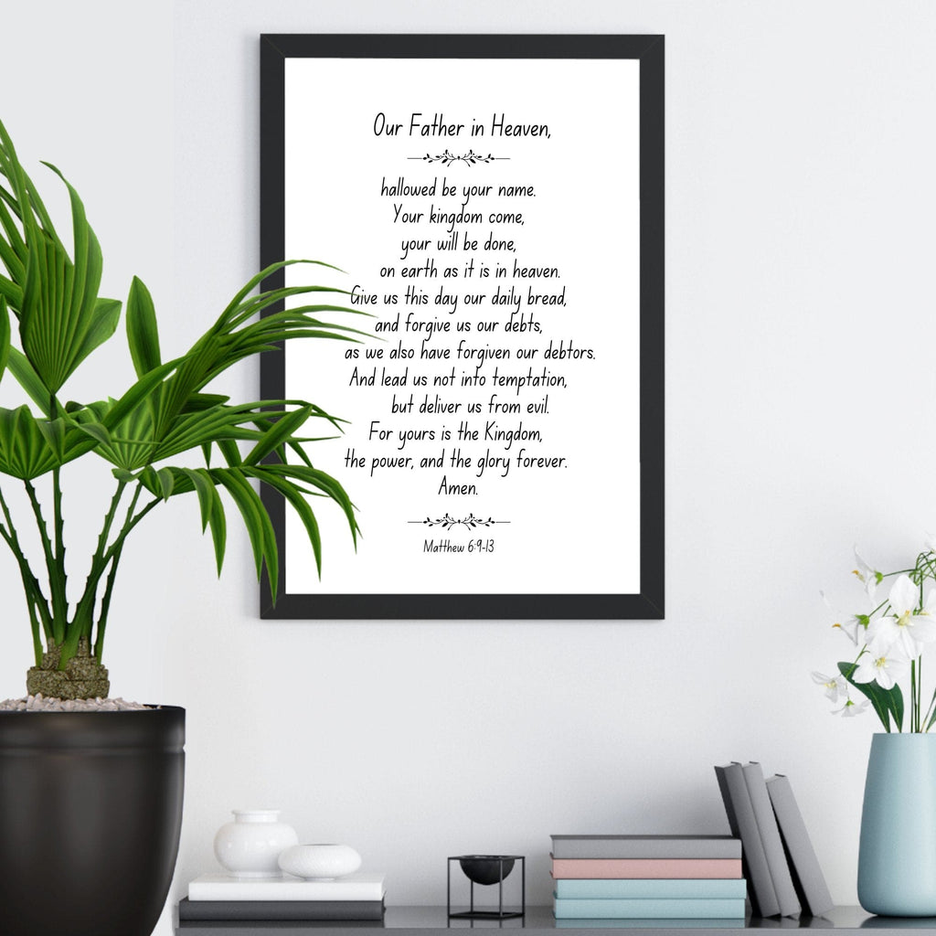 Wall Decor Giclee Poster Art Print - our Father in Heaven Inspirational Artwork