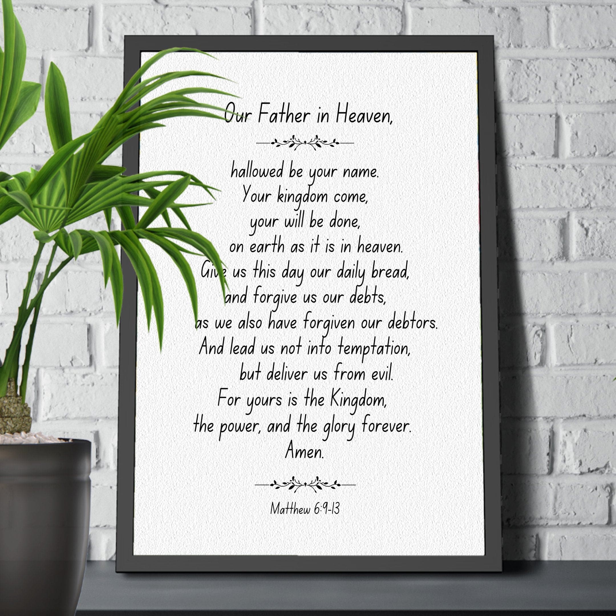 Wall Decor Giclee Poster Art Print - our Father in Heaven Inspirational Artwork