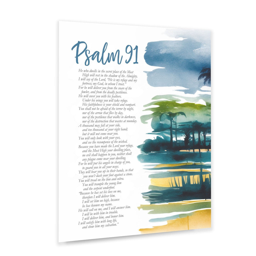 Wall Decor Giclee Poster Art Print - Psalm 91 Inspiration