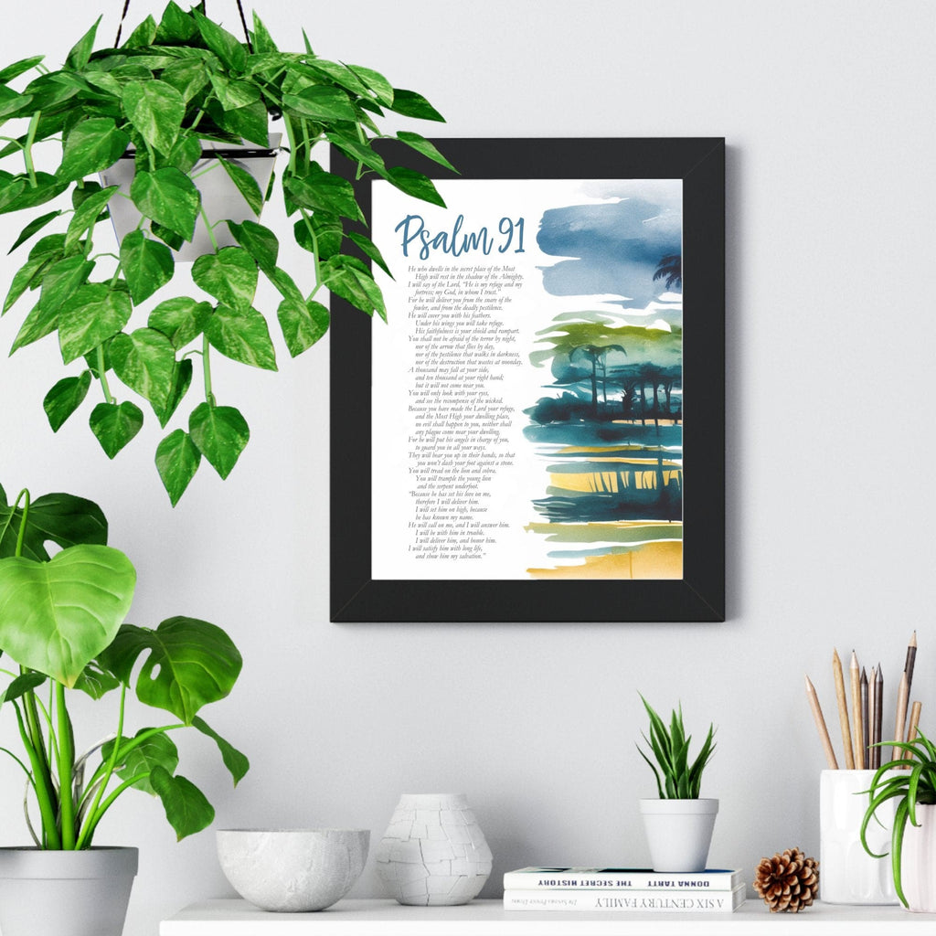 Wall Decor Giclee Poster Art Print - Psalm 91 Inspiration