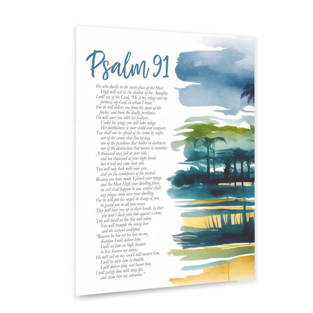 Wall Decor Giclee Poster Art Print - Psalm 91 Inspiration