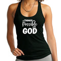 Womens Fitness Tank Top Graphic T-shirt All Things are Possible