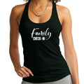 Womens Fitness Tank Top Graphic T-shirt Family Check-in Illustration