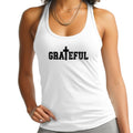 Womens Fitness Tank Top Graphic T-shirt - Grateful Print