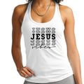 Womens Fitness Tank Top Graphic T-shirt - Jesus Vibes